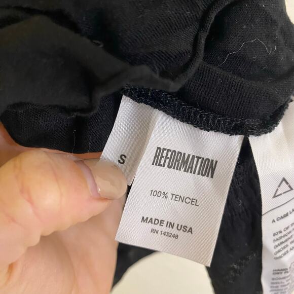 Reformation Black Tencel Crop Top Tank Size S - Picture 4 of 6